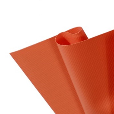 480g Printing PVC Coated Fabric Tarpaulin Roll Red And White