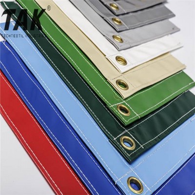 Different Size Plastic Pvc Tarpaulin Sheet With Aluminium Eyelets